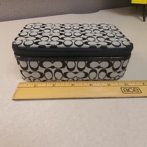 COACH signature travel jewelry case